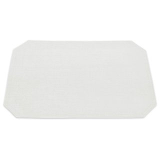 Tischset Platzset wei&szlig; 35x50 cm Untersetzer wasserabweisend Leinenoptik