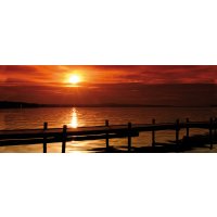 Leinwand Bild Sunset Dream Romantik 20x50 cm Wandbild...