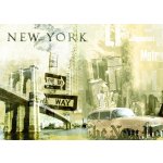Leinwand Bild New York Nostalgie live style ca. 50x70 cm Modern Foto Druck