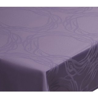 Tischdecke Angelina Mitteldecke rechteckig 130x160 Tischw&auml;sche damast modernes design  lila