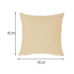 Kissenbezug 40x40 cm ecru Struktur Leinenoptik Kissenhülle für Dekokissen