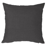 KISSENBEZUG 50x50 cm anthrazit Struktur Leinenoptik