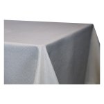 Tischdecke 130x160 cm silber eckig Leinenoptik wasserabweisend beschichtet