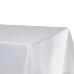 Tischdecke wei&szlig; 130x220 cm beschichtet Leinenoptik wasserabweisend Lotuseffekt