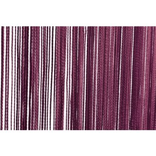 Fadenvorhang lila T&uuml;rvorhang 90x250 cm uni Vorhang einfarbig Raumteiler