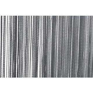 Fadenvorhang grau T&uuml;rvorhang 90x250 cm uni Vorhang einfarbig Raumteiler