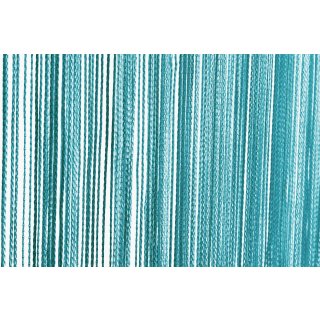 Fadenvorhang t&uuml;rkis T&uuml;rvorhang 90x250 cm uni Vorhang einfarbig Raumteiler