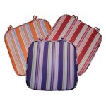 Sitzkissen Stuhlkissen Stuhlplatte moderne Streifen Muster Kissen Auflage ca. 36x36x2 cm Farbwahl