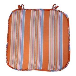 Sitzkissen Stuhlkissen Stuhlplatte moderne Streifen Muster Kissen Auflage ca. 36x36x2 cm orange