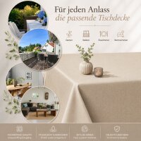Tischdecke Leinenoptik 90x90 cm eckig beschichtet...