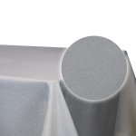 Tischdecke silber 90x90 cm eckig beschichtet Leinenoptik wasserabweisend Lotuseffekt