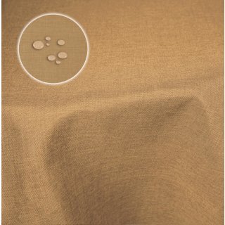 Tischdecke 135x180 cm braun hell oval beschichtet Leinenoptik wasserabweisend Lotuseffekt