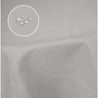 Tischdecke 135x180 cm silber oval beschichtet Leinenoptik wasserabweisend Lotuseffekt