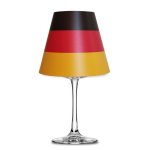 L&auml;nder Flaggen Lampenschirm Weinglas Lampe Teelicht Deutschland