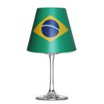 L&auml;nder Flaggen Lampenschirm Weinglas Lampe Teelicht Brasilien