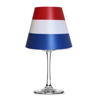 L&auml;nder Flaggen Lampenschirm Weinglas Lampe Teelicht Niederlande