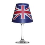 L&auml;nder Flaggen Lampenschirm Weinglas Lampe Teelicht England