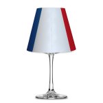 L&auml;nder Flaggen Lampenschirm Weinglas Lampe Teelicht Frankreich