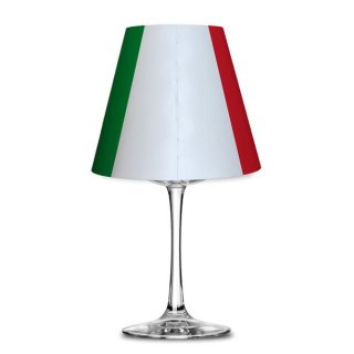 L&auml;nder Flaggen Lampenschirm Weinglas Lampe Teelicht Italien