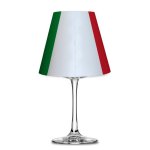 L&auml;nder Flaggen Lampenschirm Weinglas Lampe Teelicht Italien