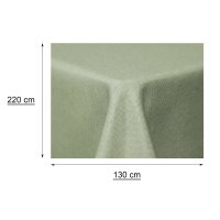 Tischdecke gr&uuml;n hell 130x220 cm beschichtet Leinenoptik wasserabweisend Lotuseffekt