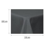 Tischdecke anthrazit 130x220 cm beschichtet Leinenoptik wasserabweisend Lotuseffekt