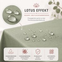 Tischdecke Leinenoptik 90x90 cm eckig beschichtet wasserabweisend Lotuseffekt schmutzabweisend hellgrün