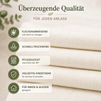 Tischdecke Leinenoptik 90x90 cm eckig beschichtet wasserabweisend Lotuseffekt schmutzabweisend hellgrün