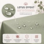 Tischdecke Leinenoptik 90x90 cm eckig beschichtet wasserabweisend Lotuseffekt schmutzabweisend hellgrün