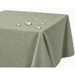 Tischdecke Leinenoptik 90x90 cm eckig beschichtet wasserabweisend Lotuseffekt schmutzabweisend hellgrün