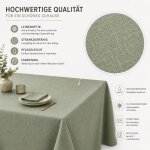 Tischdecke Leinenoptik 90x90 cm eckig beschichtet wasserabweisend Lotuseffekt schmutzabweisend hellgrün