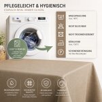 Tischdecke Leinenoptik 90x90 cm eckig beschichtet wasserabweisend Lotuseffekt schmutzabweisend hellgrün