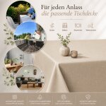 Tischdecke Leinenoptik 90x90 cm eckig beschichtet wasserabweisend Lotuseffekt schmutzabweisend hellgrün