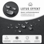 Tischdecke Leinenoptik 90x90 cm eckig beschichtet wasserabweisend Lotuseffekt schmutzabweisend anthrazit