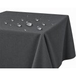 Tischdecke Leinenoptik 90x90 cm eckig beschichtet wasserabweisend Lotuseffekt schmutzabweisend anthrazit
