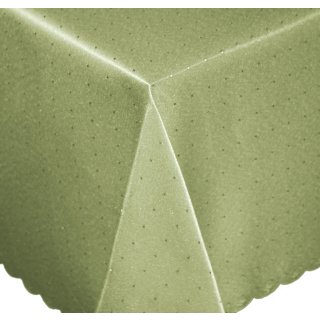 Tischdecke 130x160 cm lindgrün eckig Mitteldecke Punkte bügelfrei fleckenabweisend
