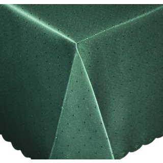 Tischdecke 130x160 cm grün dunkel eckig Mitteldecke Punkte bügelfrei fleckenabweisend