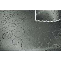 Tischdecke grau 130x160 cm eckig damast Ornamente b&uuml;gelfrei fleckenabweisend