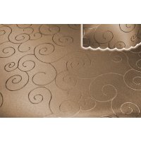 Tischdecke braun hell 130x220 cm eckig damast Ornamente bügelfrei fleckenabweisend