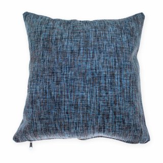 Kissenhülle 50x50 cm blau grau Strukturgewebe Multicolor Kissenbezug  Deko Kissen