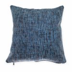 Kissenhülle 50x50 cm blau grau Strukturgewebe Multicolor Kissenbezug  Deko Kissen