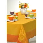 Tischdecke Meda Leinenoptik 130x160 cm - in Trendfarben #1115 orange/gelb