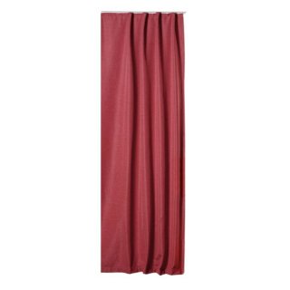 Thermovorhang Kr&auml;uselband weinrot 140x245 cm elegant meliert Polar Fleece Vorhang