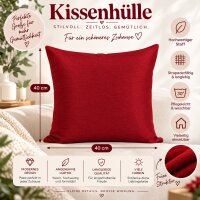 Kissenbezug Canada 40x40 cm weinrot hell elegant meliert Deko Kissen