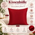 Kissenbezug Canada 40x40 cm weinrot hell elegant meliert Deko Kissen