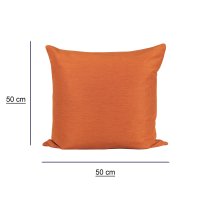 Kissenbezug Canada 50x50 cm orange terracotta elegant meliert Deko Kissen