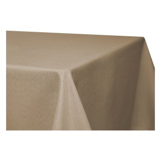 Tischdecke beigenatur 110x110 cm eckig beschichtet Struktur Leinenoptik Mitteldecke