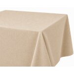 Tischdecke Leinenoptik 90x90 cm eckig beschichtet wasserabweisend Lotuseffekt schmutzabweisend ecru