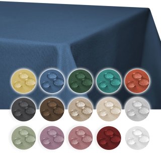 Tischdecke fleckenabweisend 130x130 cm quadratisch Leinenoptik Lotuseffekt beschichtet abwaschbar