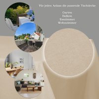 Tischdecke fleckenabweisend 130x130 cm quadratisch Leinenoptik Lotuseffekt beschichtet abwaschbar
